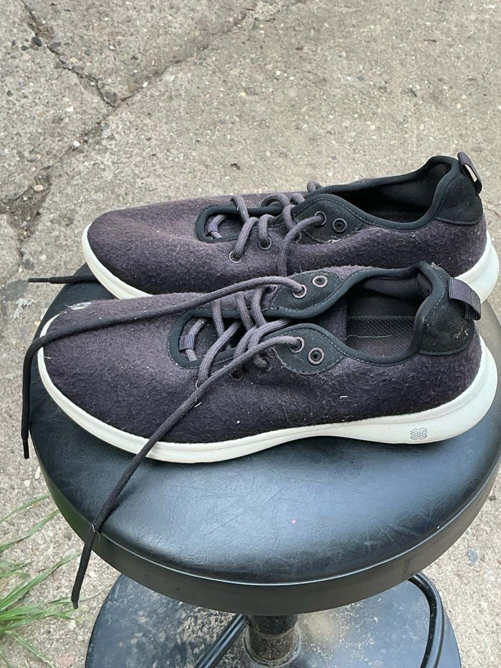 FLX Men's Wool Blend Lace Up Sneakers Charcoal Grey